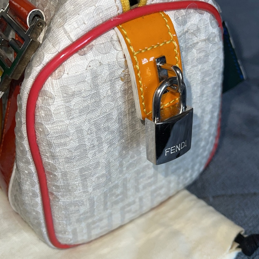 RARE FIND FENDI multicolored mini speedy hand bag pristine condition - Picture 4 of 14